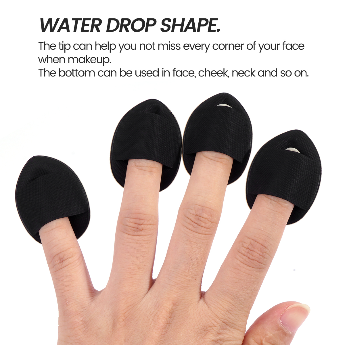MAANGE 1pz Pennello per fondotinta con 9pz Soffio per trucco Contorno arrossire Pennello per trucco Triangolo Soffio per cipria Spugna morbida per dita