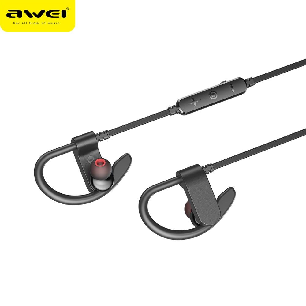 Awei  wt50 sport kabellose ohrhörer mit bluetooth, dual-power-funktion, ohrbügel, wasserdicht ( ipx4) , geräuschunterdrückung und hifi-stereo-sound: Default Title