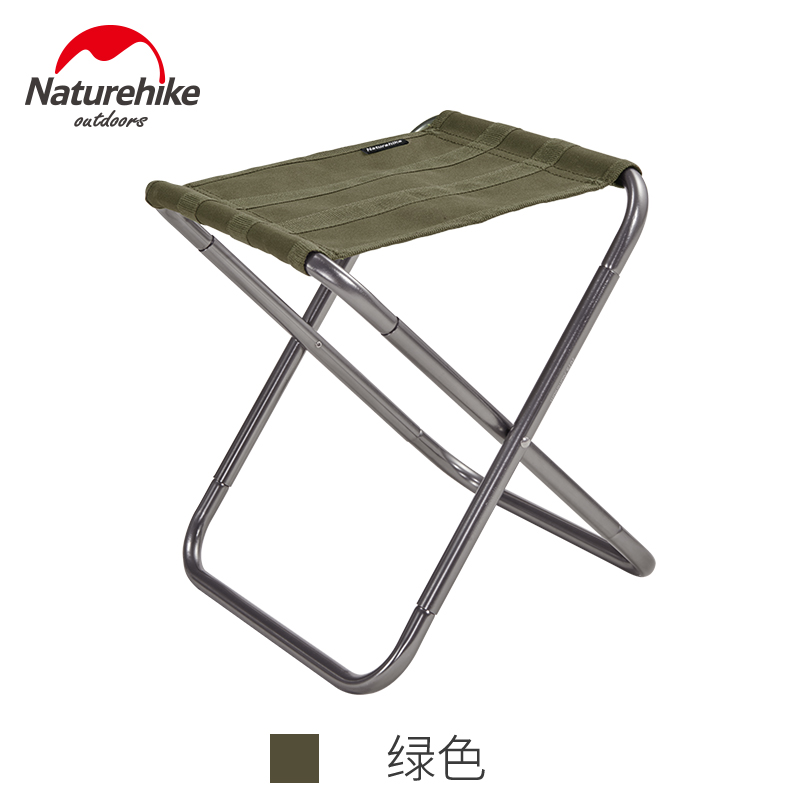 Naturehike fabrik butik udendørs bærbar oxford aluminium folde trin skammel camping fiske stol camping udstyr 243g: Grøn