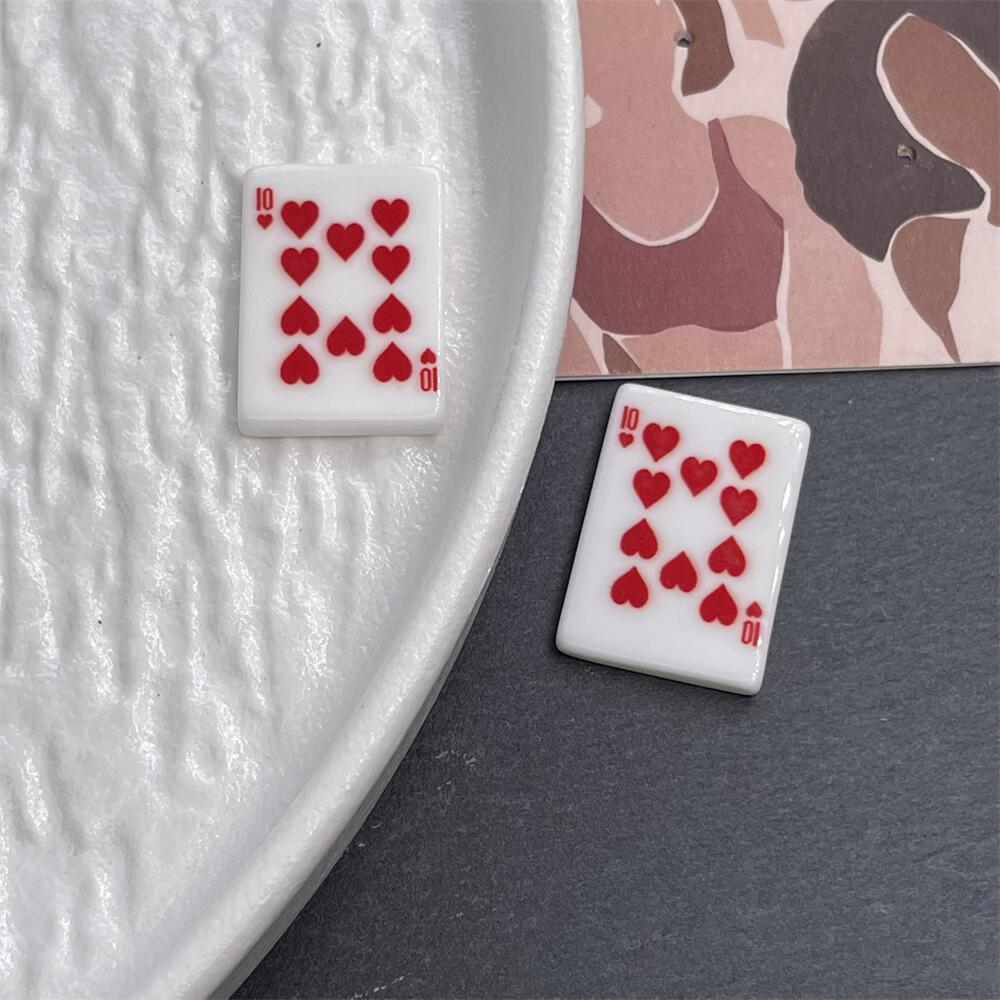 Imán para nevera de póker simulado , imanes para nevera, decoración del hogar, juegos, , buena fortuna, 10 Uds.