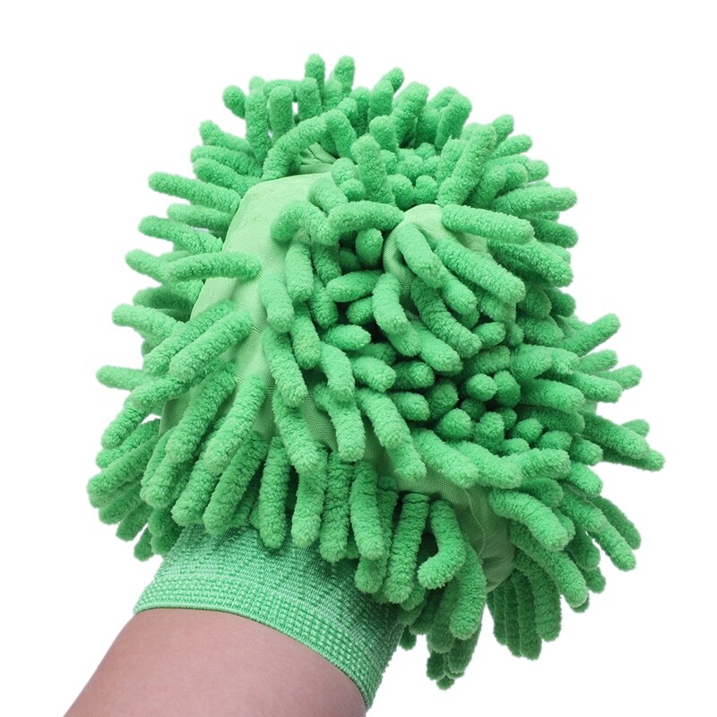 Bilvask, skrubbeværktøj grøn mikrofiber handske votterenser