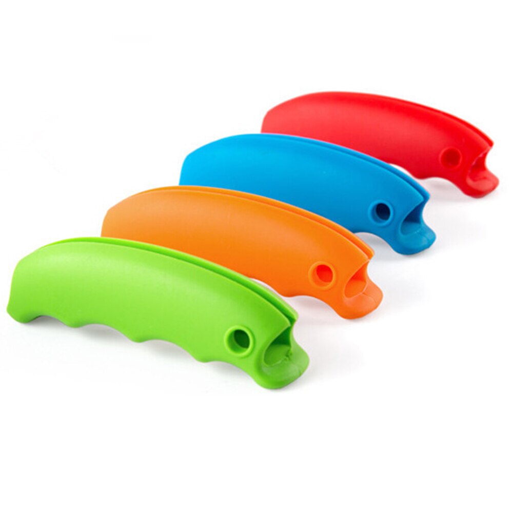2 pcs Huishoudelijke Draagbare Draagtas Siliconen Handgrepen Hand Bescherming Apparaat Thuis Keuken Gereedschap Willekeurige Kleur Plukken Handvat