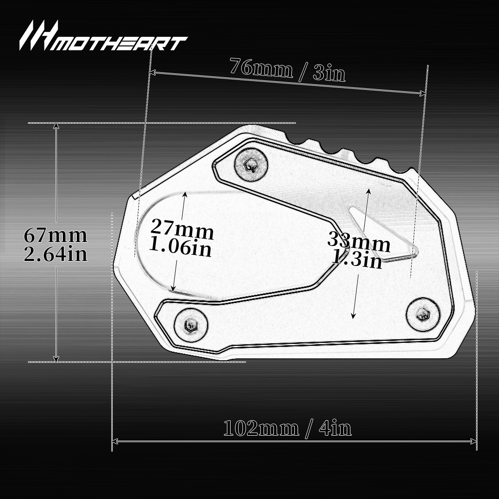 Motorfiets zijstandaard voetplaat voor gsxs 1000gt/1000gt+ , geschikt voor buitenparkeren op zachte ondergrond, anti-kantelaccessoires