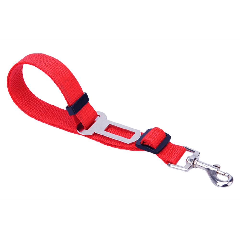 Hond Veiligheid Touw Verstelbare Stof Huisdier Tractie Riem Huisdier Trekkabel Seat Belt Voor Honden Duurzaam Gespen: Red