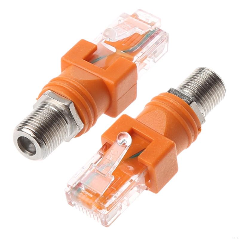 Coaxial To Ethernet Adapter, Coax RF F Female To RJ45 Male Converter For Tester