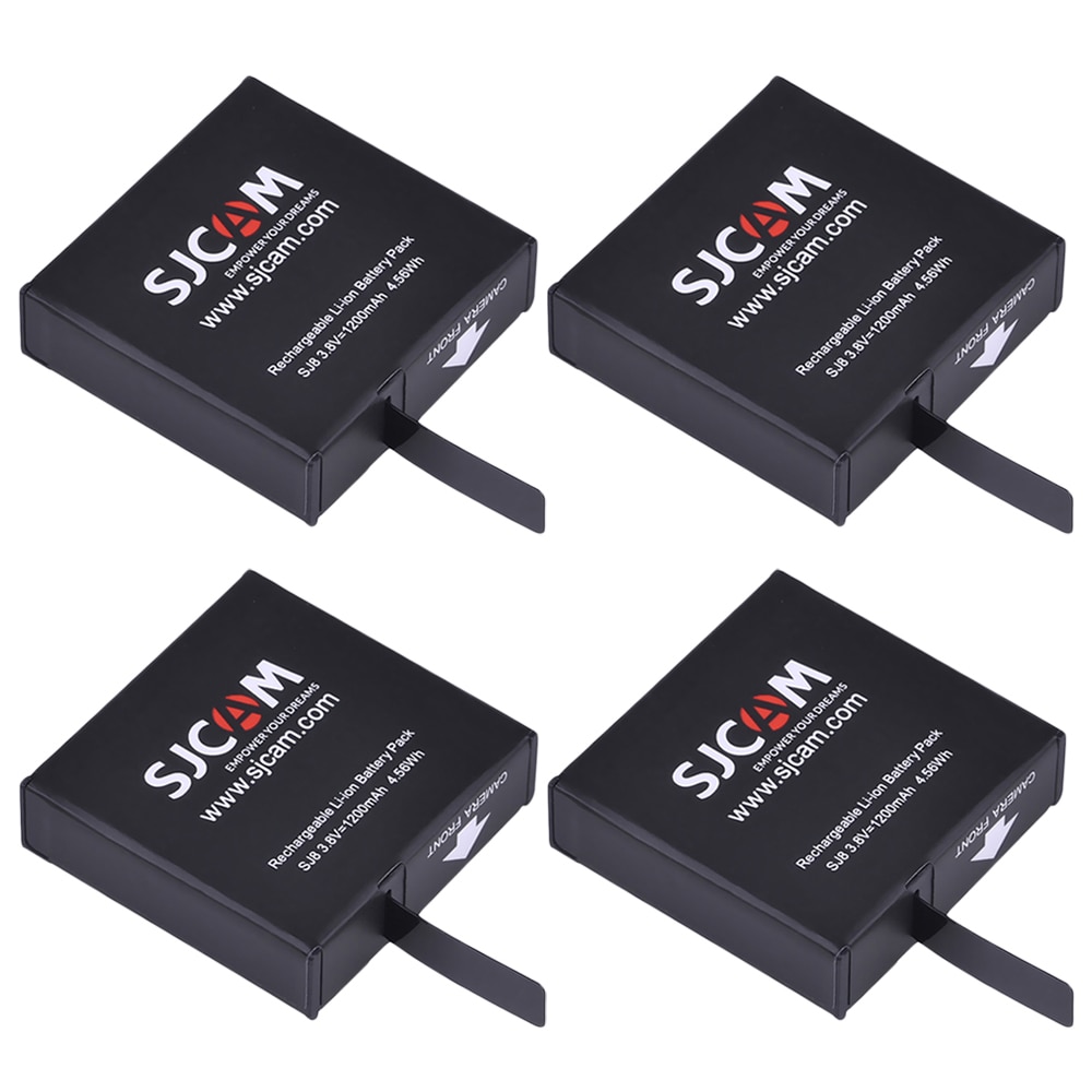 4 stks 3.8 v Originele SJCAM SJ8 Batterij 1200 mah voor SJ8 Pro/SJ8 Plus/SJ8 Air SJCAM actie Camera Accessoires
