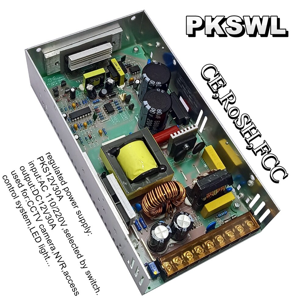 DC12V 30A Regulated Power Supply AC100-240V to DC 12 V Switching Power Supply for CCTV and LED