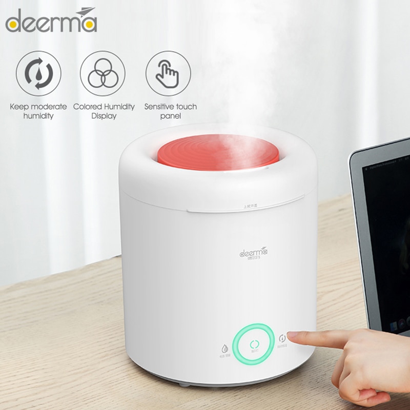 Deerma Ultrasonic Air Humidifier Aromatherapy Oil Diffuser Humidifier 2.5L Intelligent Constant Humidity For Home Office
