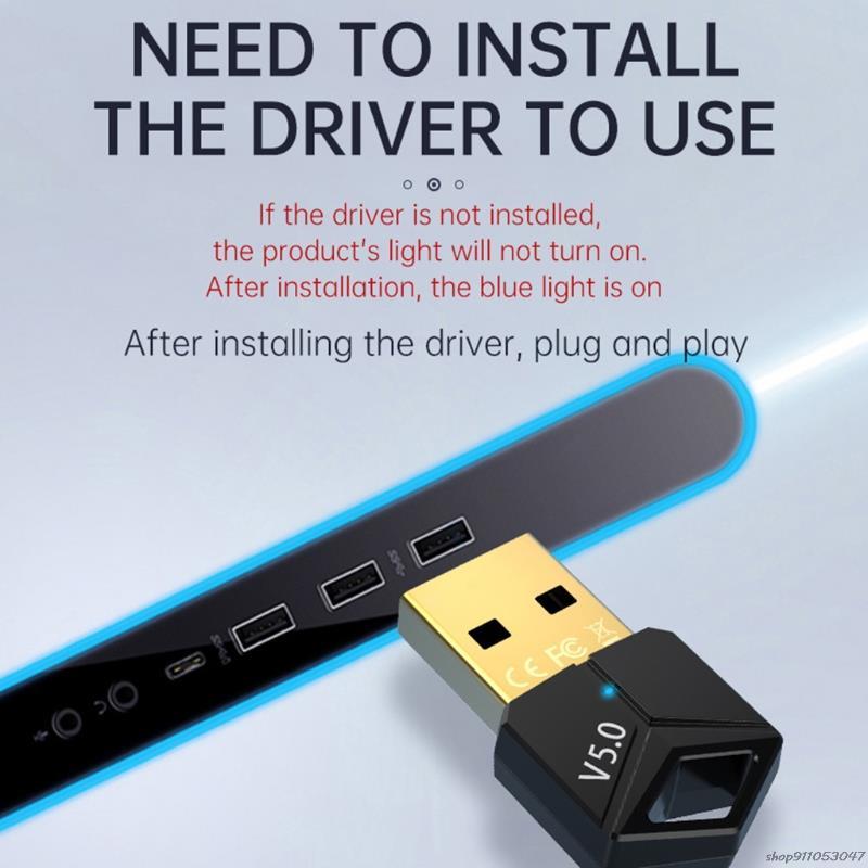 Bluetooth-compatible 5.0 Adapter USB Dongle Transmitter Receiver for PC Laptop Desktop Keyboard Mouse Headset Speaker