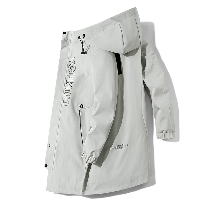Veste coupe-vent pour homme, Trench-Coat Long, vêtements de printemps, d'automne et d'hiver,