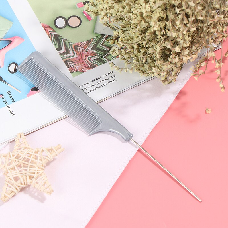 1Pc Hair Combs Hair Salon Dye Comb Separate Parting For Hair Styling Hairdressing Antistatic: Gray