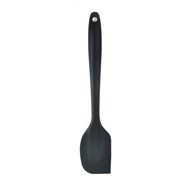 Silicone Spatula Turner Slotted spoon Ladle Spoon Spoon Spatula Spooula Spatula Basting brush Food Tongs Silicone Kitchenware: Black Large Spatula