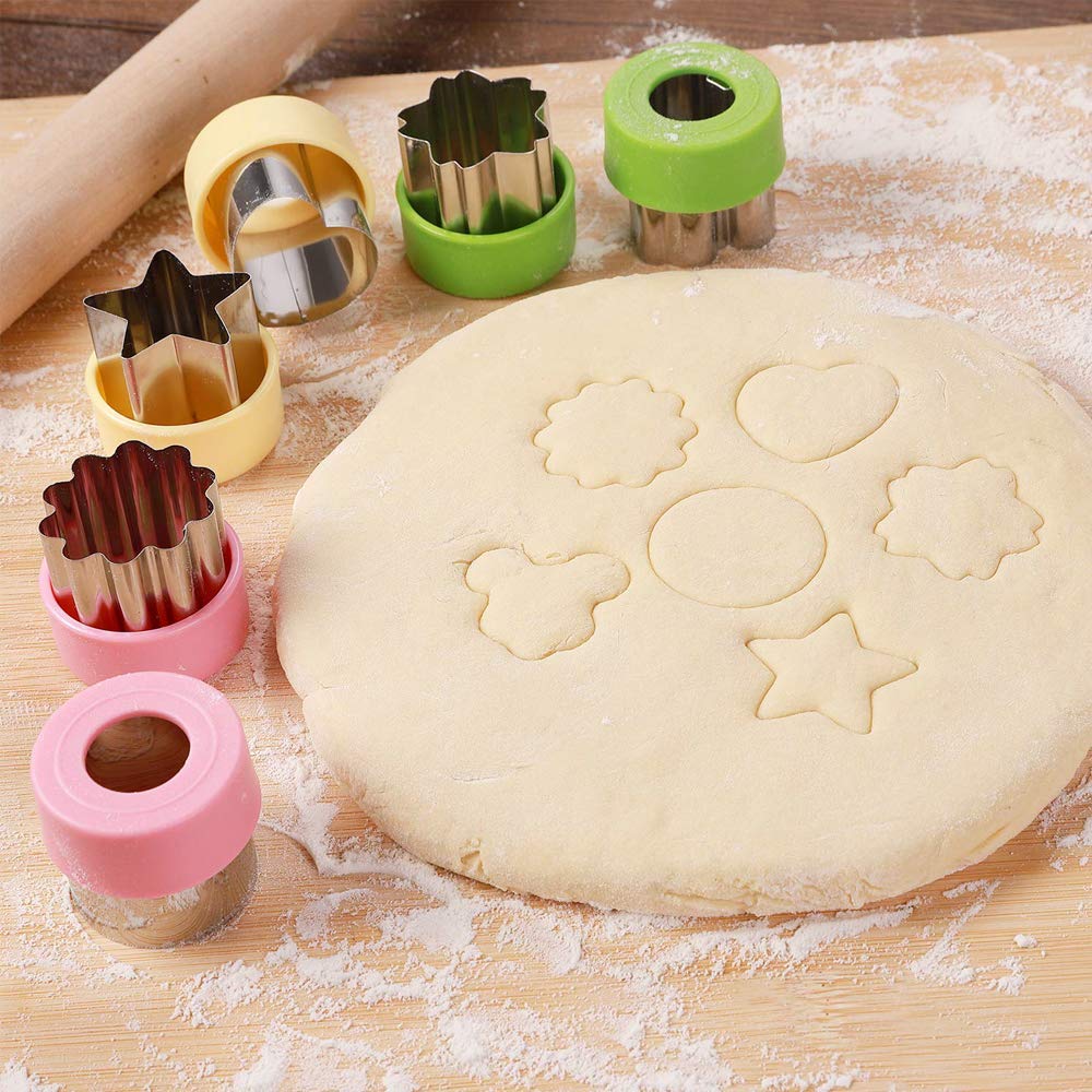 Mini cortadores de frutas y verduras de animales, juego de formas para niños, DIY, bonito cortador de galletas, comida, pan, fabricante de sellos, molde
