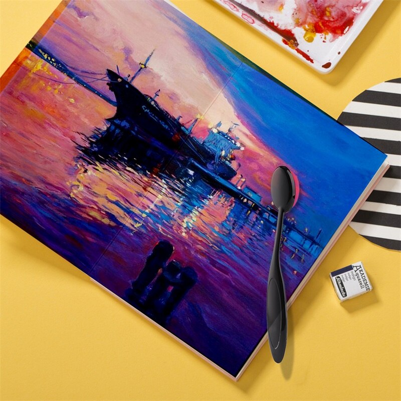 Brochas de mezcla de tinta para manualidades, dibujo, pintura, pinceles de maquillaje, tarjeta de álbum de recortes, plantilla de plástico, cerdas suaves finas, herramienta de bricolaje