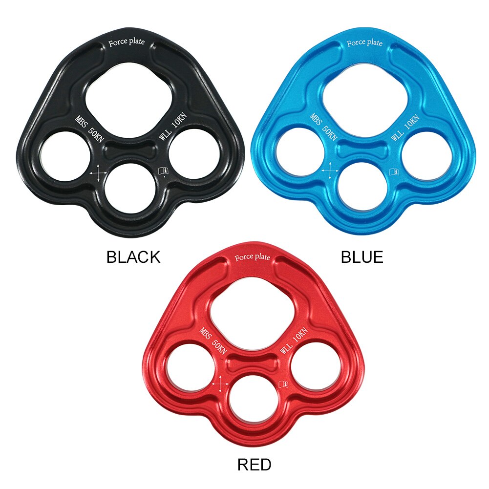 Rigging Plate Splitter Board Solid Outdoor Sports Force Dividing Aviation Aluminum 4 Holes Hammock Training Hiking