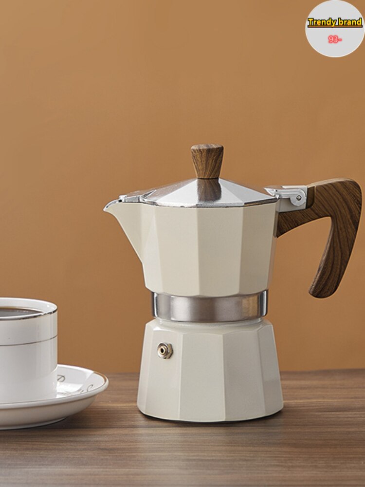 Juego de estufa eléctrica portátil para café, cafetera Moka de 10 puntas, cafetera casera de extracción italiana, Realme
