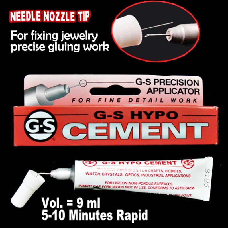9ml g-s Hypo ciment applicateur de précision colle adhésive pour coller Fix bijoux artisanat cristal strass multi-usages Gel transparent