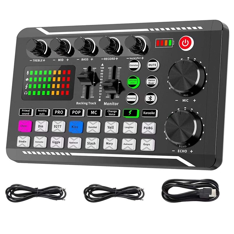 Audio Mixer,Live Sound Card and Audio Interface with DJ Mixer Effects and Voice Changer,Podcast Production Studio: Default Title