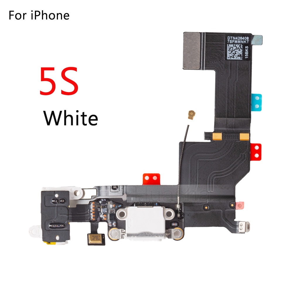 Iphonelle 6g 6 6s plus 5g 5c 5s se latausportti telakointiliitin kuulokkeiden ääniliitäntä+ mikrofonin joustokaapelin vaihto