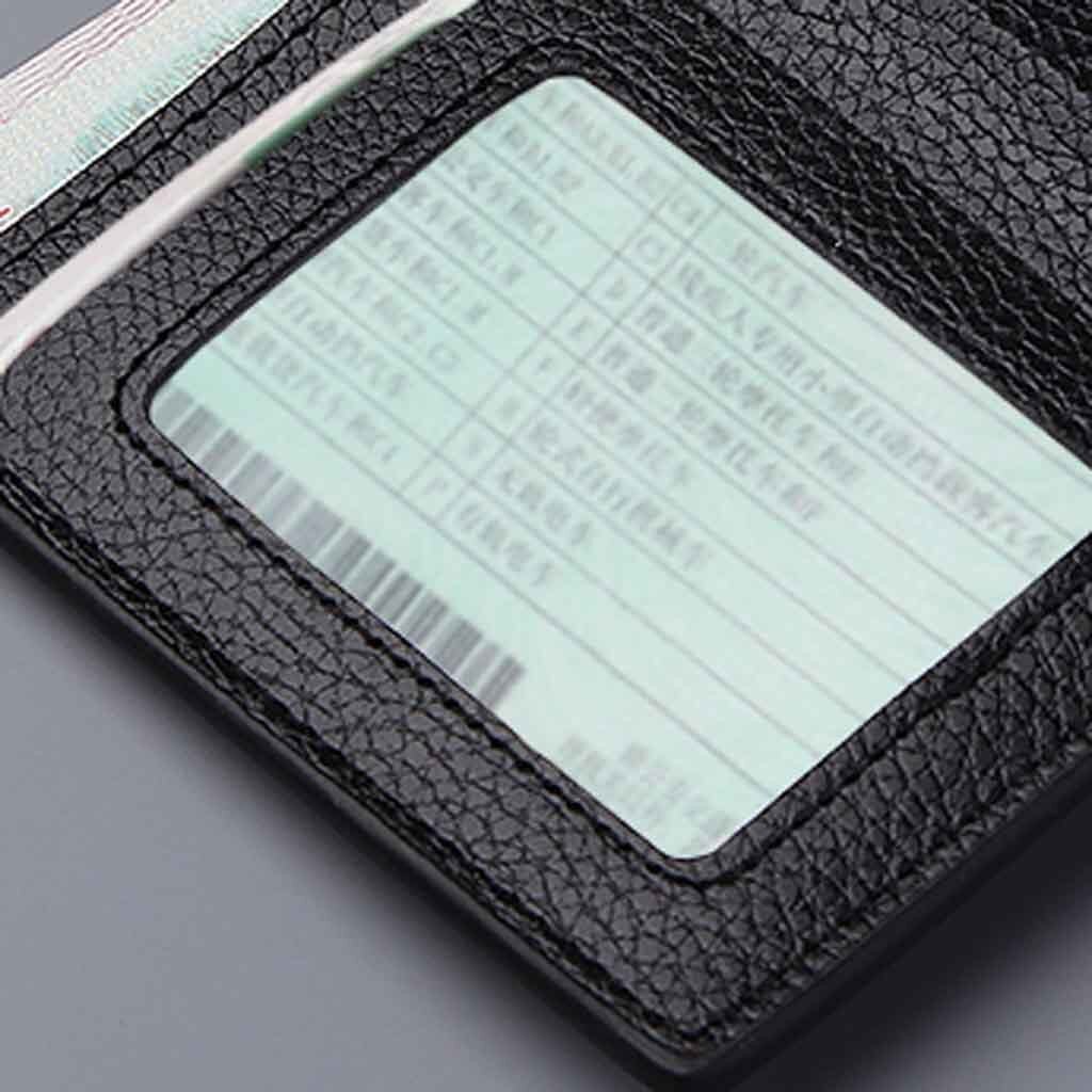 Men's Wallet Short Vertical Ultra-Thin Wallets Bank Card Package Leather Small Purse