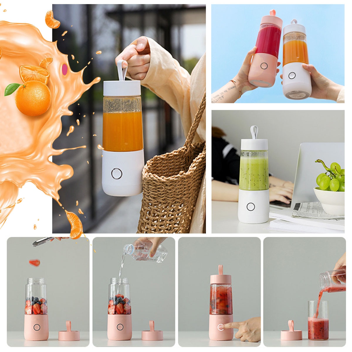 350ml bärbara elektriska protein shake mixer usb mjölk kaffe frukt mixer mixer fitness scroll tornado smart färsk juicer