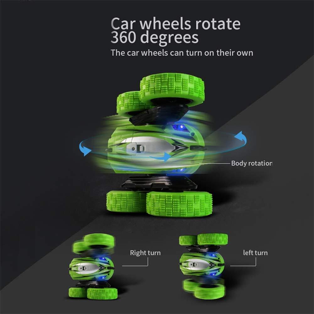 MODELTRONIC Coche RC Stunt car 1:24 2.4GHz para Niños, Doble Lado Rotación de 360 Grados de Alta Velocidad con batería