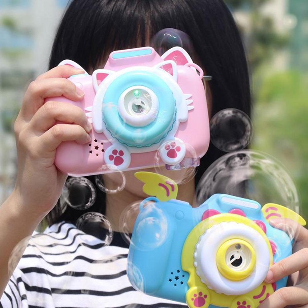 Kinderen Camera Bubble Machine Speelgoed Elektrische Muziek Speelgoed Buitensporten Waskolf Maker Zeep Blow Bellen Voor Kids Verjaardagscadeautjes