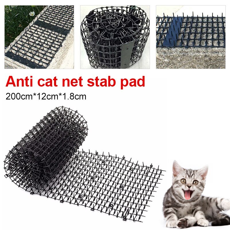 Anti-cat Pricking Pad Garden Repellent Animal Cat Carpet 200x12x1.8cm#