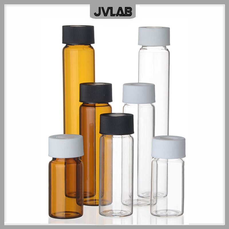 COD Chromatography Vial Cap EPA Storage Bottle Cover 22mm White Open-topped Polypropylene Cap With PTFE/Silicone Septa 100/PK