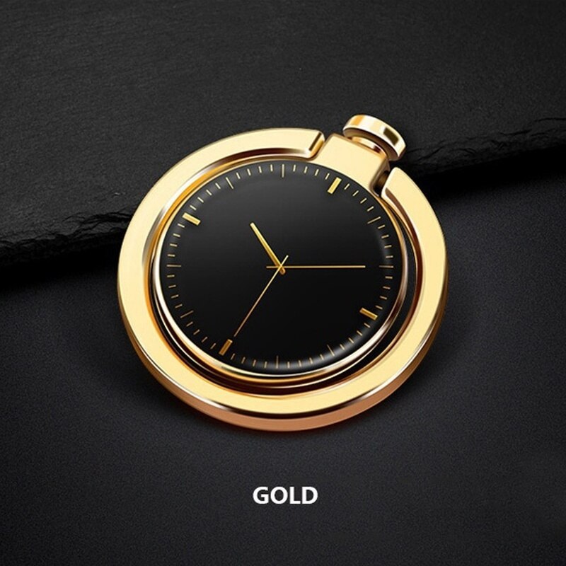 Soporte de anillo de Metal giratorio de 360 grados para teléfono móvil, soporte de agarre de Anti caída para dedo, anillo para teléfono móvil, funda: Dorado