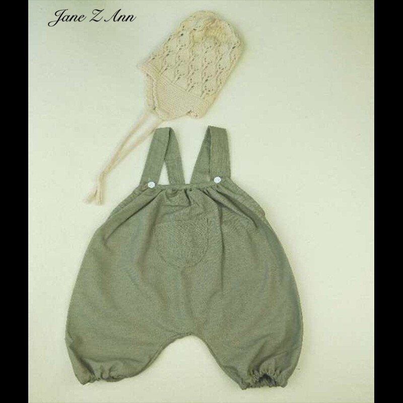 Jane z ann kinderfotografie kleding baby 6 maanden 1 jaar studio fotoshoot outfits hoed + kleding: V -740 3-6 maanden