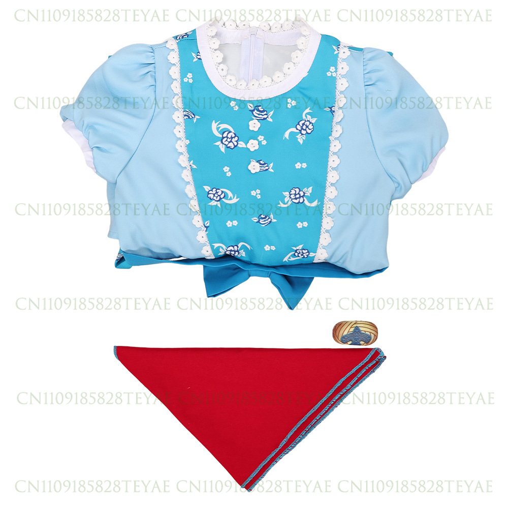 Fantasia de Cosplay Holly Wheeler para Adultos, Vestido de Fantasia com Capa para Mulheres, Roupa de Roleplay para Disfarce de Halloween e Carnaval