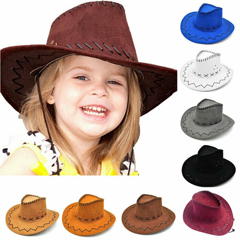Womens Mens Hat Wild West Fancy Cowgirl Cowboy Hats Western Headwear Cap Black Brown Gray Orange Red Khaki