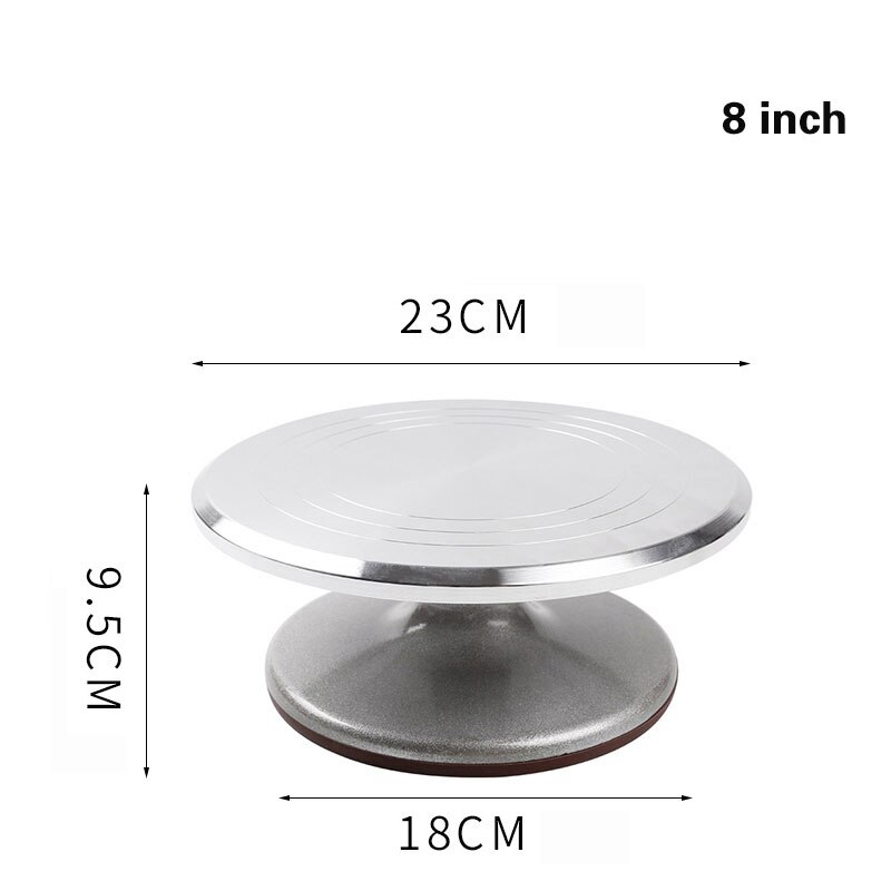 Rejilla para repostería giratoria de aleación de aluminio de 8 10 12 14 pulgadas, Decoración de Pastel para cocina, suministros, herramientas para hornear: 8 inch