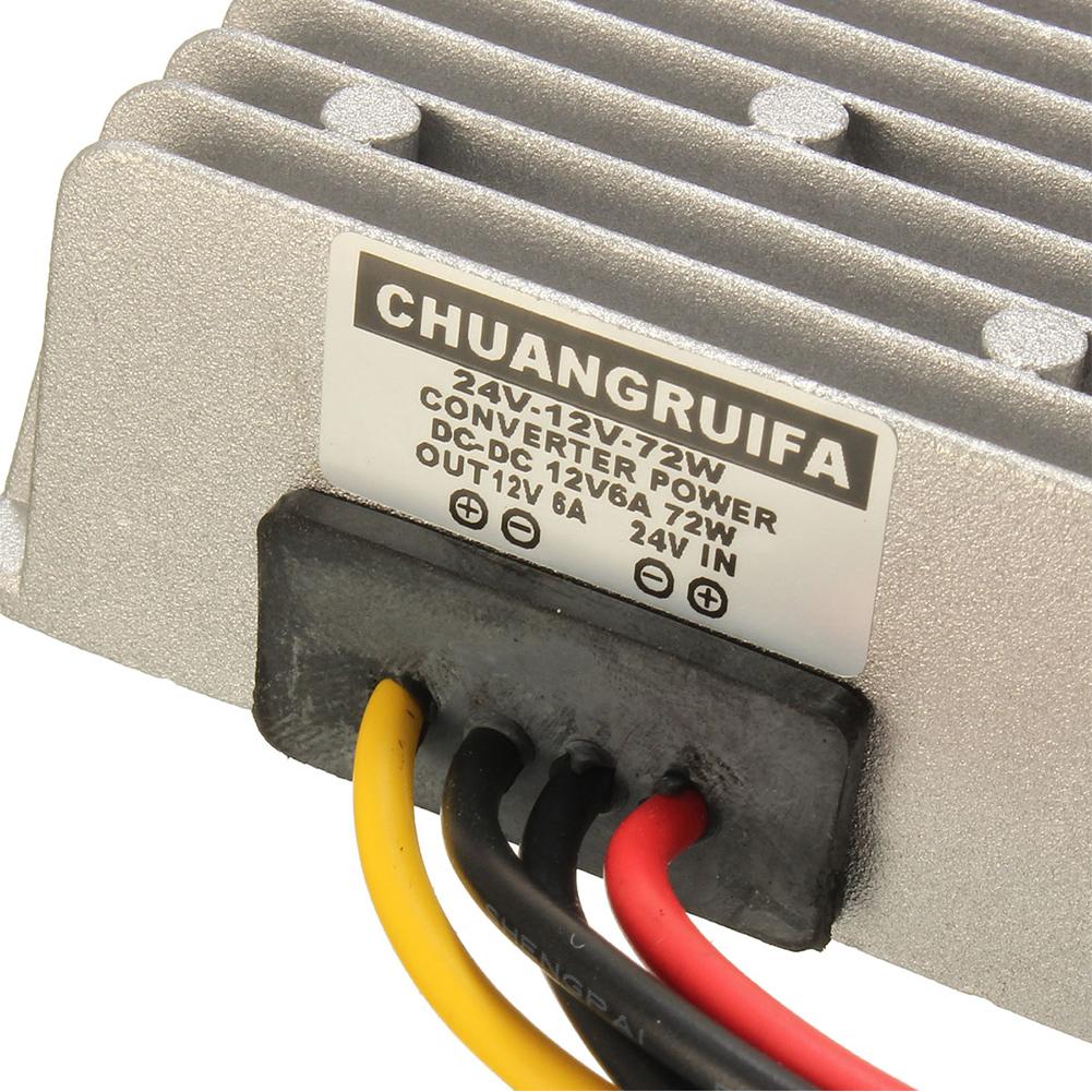 Dc spenningsstabilisator 12v 6a 72w kjøretøy strømomformer vanntett nedtrappingsmodul bil strømforsyning regulator omformer