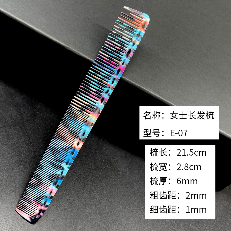 Barbershop Premium Hairdress Hairstylist Cut Haircut Barber Comb Set Pointed Tail Comb Comb Plastic Barber Accessories: Pink
