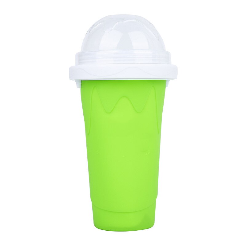 Batidos de frozen duraderos, escarcha de hielo para hacer helados, taza de enfriamiento rápido para exprimir, botella para batidos: Green