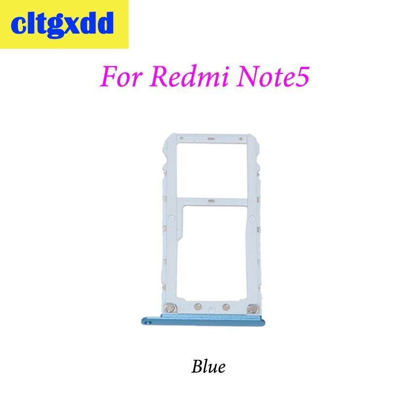 Cltgxdd SIM Kaart Lade Socket Slot Houder Voor Xiaomi Redmi Note 5 Note 5A Sim Kaarten Adapters Telefoon Vervanging Spare onderdelen: For Note 5 Blue