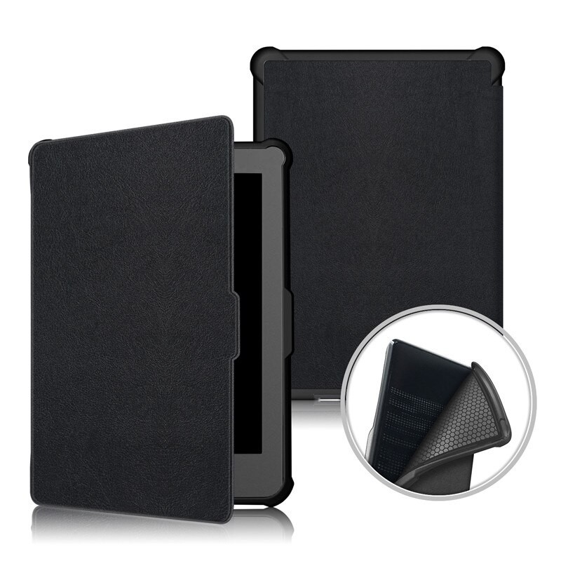 Case Voor Funda Kobo Clara Hd N249 6.0 Ultra Slim Magnetische Smart Stand Pu Leather Cover Voor Kobo Clara hd Clear Hd Case + Pen: black