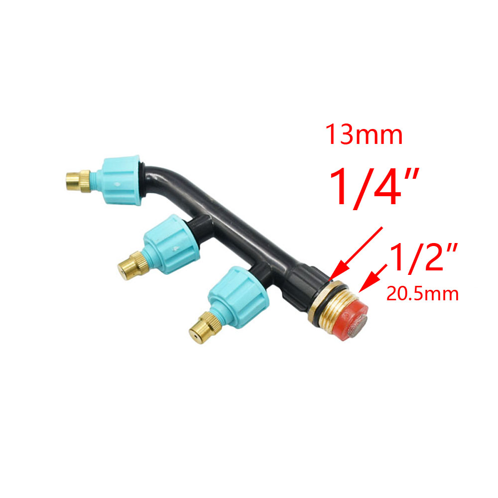 Landbrugs kobber forstøver sprøjtedyse enkelt/dobbelt/tre dysehoved pesticid sprøjtesprinkler med 1/4 1/2