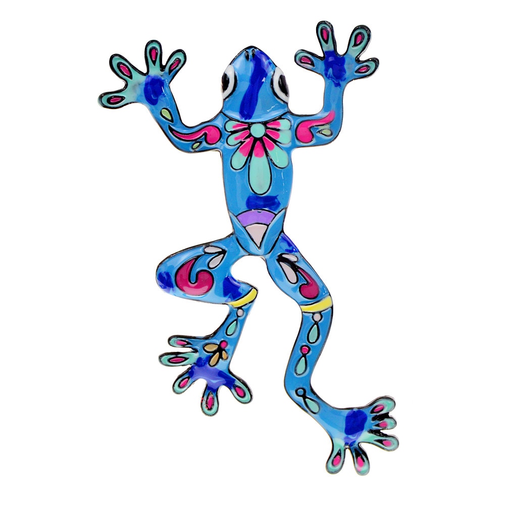 CINDY XIANG – broches en forme de grenouille pour femmes, 4 couleurs disponibles, en émail, dessin animé, Animal, de: blue
