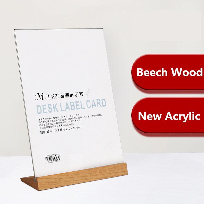 A6 Tampo Da Mesa De Acrílico Stand de Exibição de Carga Inferior Do Retrato Do Estilo de Menu Ad Quadro Perfeito para Restaurantes, Promoções, Molduras