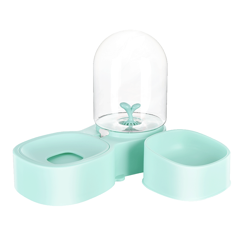 Cuenco para gatos y perros, dispensador automático de Alimentador de agua para mascotas, fuente para beber, suministros para mascotas,: Single Bowl Blue