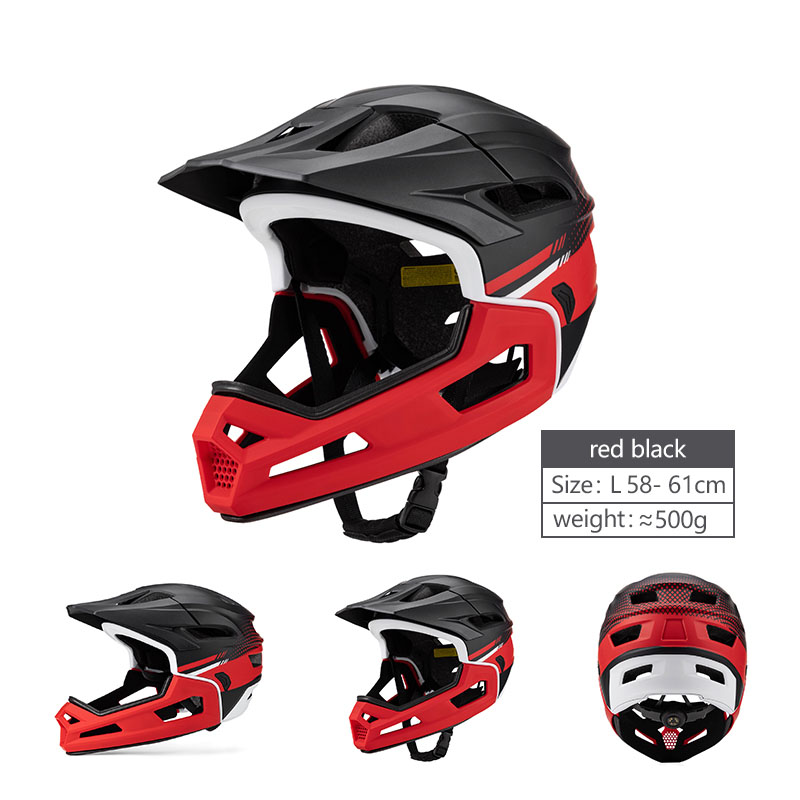 Helhjelm for sykkel, avtakbar mtb-hjelm for terrengsykkel, voksen racing, motorsykkelkjøring, sikkerhetshjelm, hodebeskyttelse: Blå