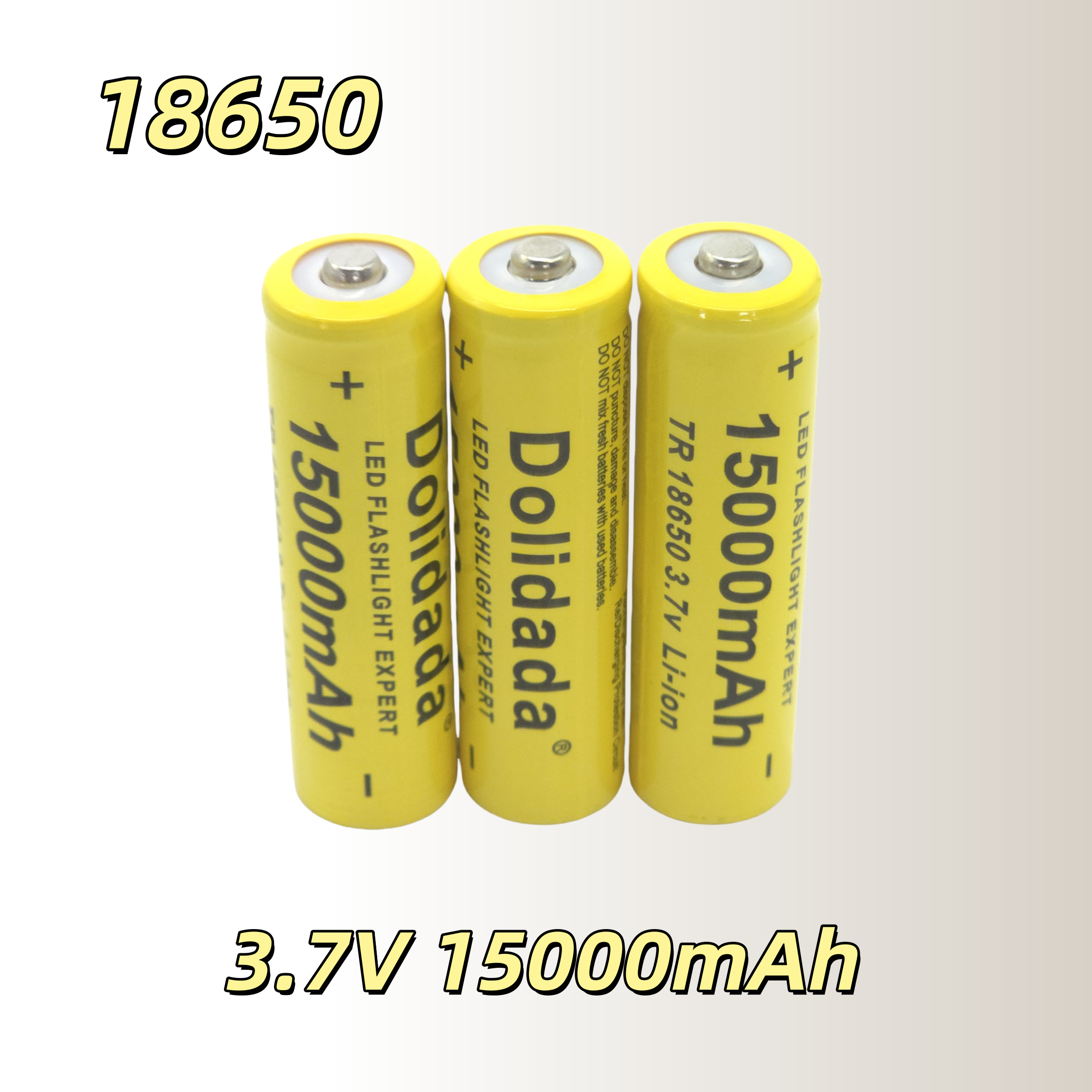 【15000mAh High-Capacity Charge】3.7V 18650 Large-Capacity Rechargeable Lithium Battery | Comes with a Charger