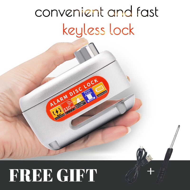 Waterproof Motorbike Accessories Disc Lock Alarm 110db Bike Lock Alarm Disc Anti Theft Disc Brake Lock Alarm