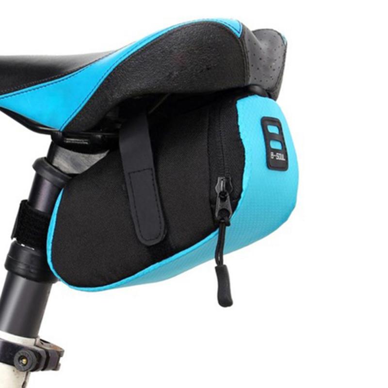 Portable Waterproof Bike Saddle Bag Cycling Seat Pouch Bicycle Tail Bags Bike Waterproof Storage Saddle Bag Cycling Equipment: Blue