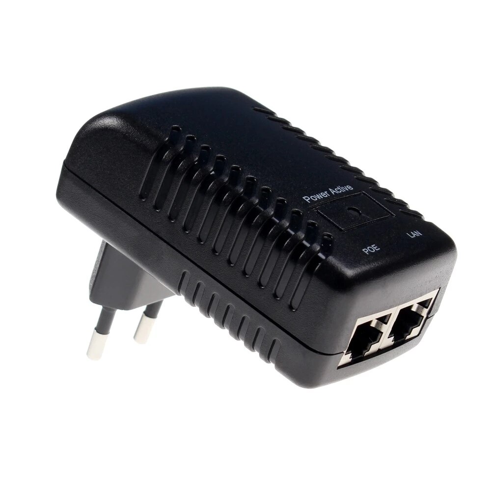 2 Stuks/partij Cctv Camera Poe Injector Poe Adapter DC48V 0.5A Poe Voeding Ethernet Injector Adapter Au/Eu/uk/Us