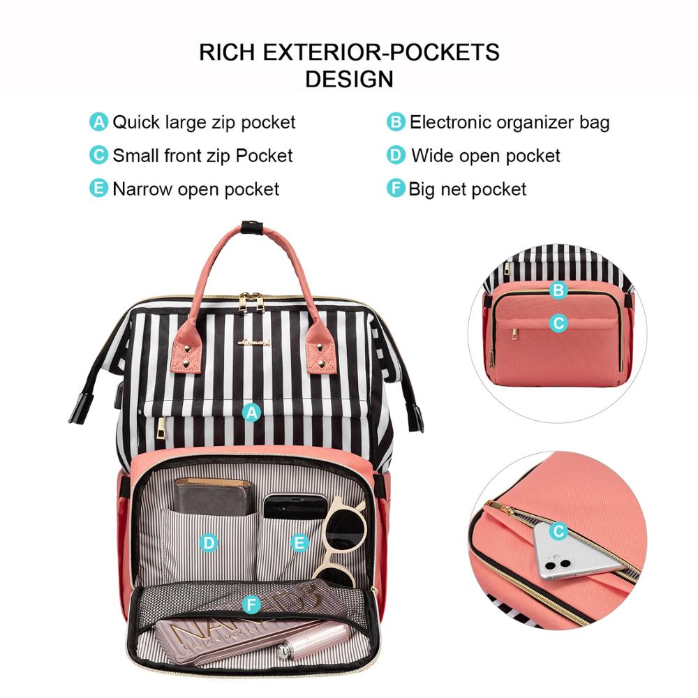 LOVEVOOK women bag laptop backpacks multifunctional canvas backpacks unisex waterproof anti-thieft backpacks for school/work