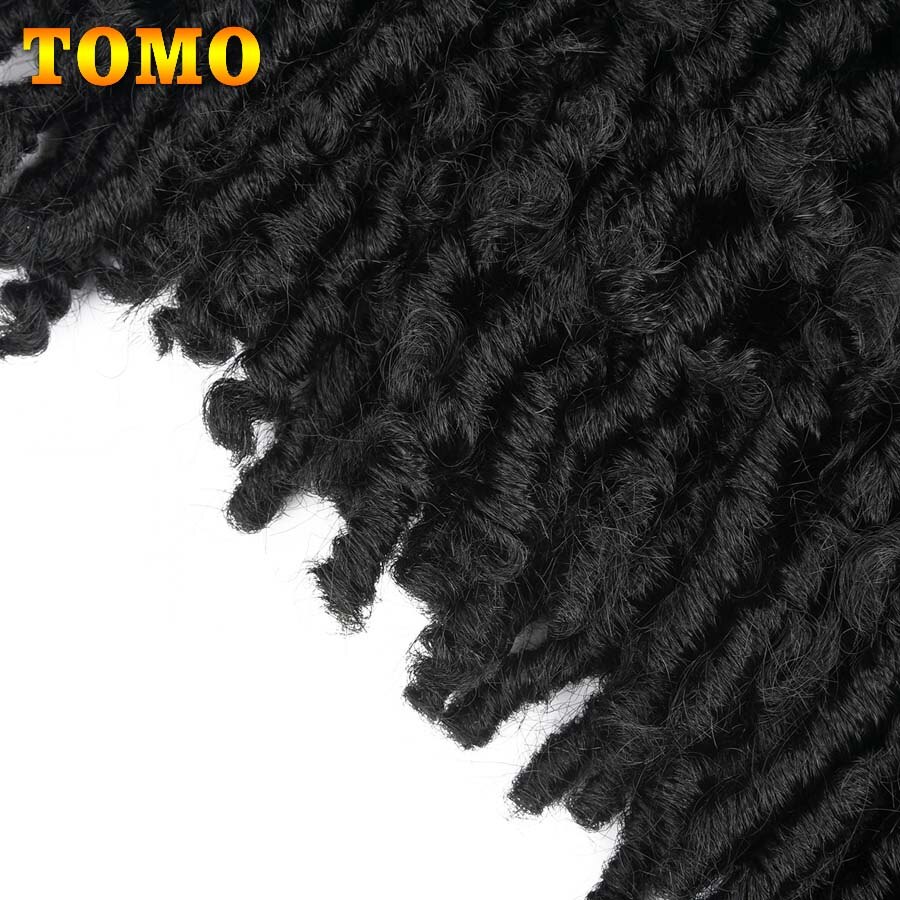 TOMO Soft Butterfly Locs Crochet Hair 12 Inch Handmade Butterfly Locs Faux Synthetic Crochet Twist Braiding Hair Extensions